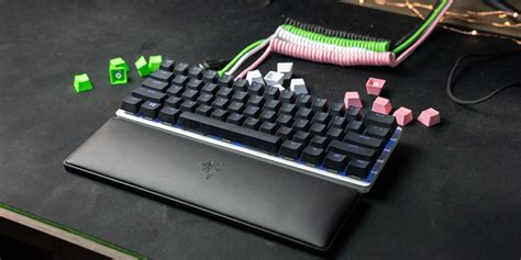 Customizing Razer keyboards with keycaps, coiled cables, and wrist rests