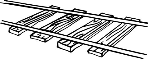 Clipart - Railroad Tracks Lineart