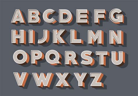 3D Fonts Vector Pack 165826 Vector Art at Vecteezy