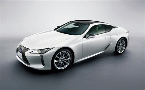 Download wallpapers Lexus LC 500h, 2017, White sports car, white Lexus, new cars, luxury cars ...