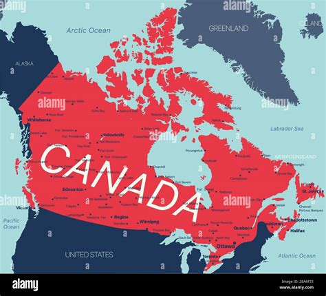 Canada Map With Cities And Towns