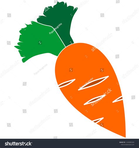 Carrot Vector Isolated On White Background Stock Vector (Royalty Free) 1249985320 | Shutterstock