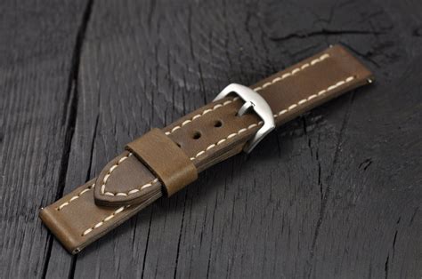 Handmade Leather Men's Watch Strap 16mm 18mm 20mm 22mm - Etsy