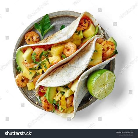 Plate Mexican Food Tacos Isolated On Stock Photo 2043952640 | Shutterstock