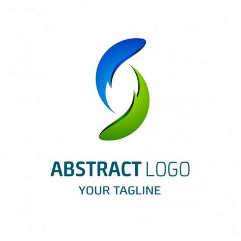 Free Vector | blue and green abstract shapes logo