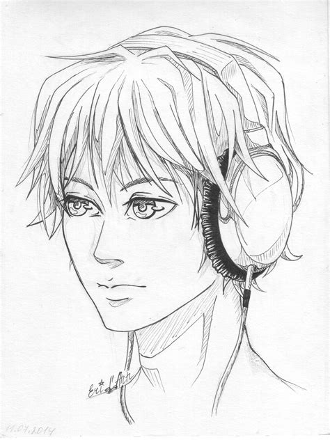 Boy with Headphones by Eri-d-Ann on DeviantArt