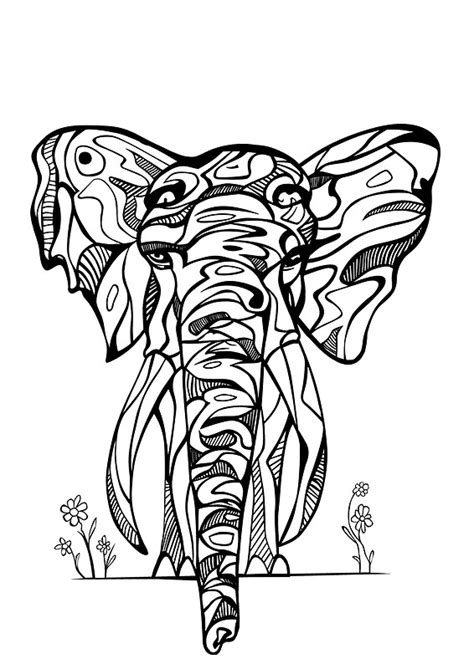 Tribal Elephant Drawing at GetDrawings | Free download