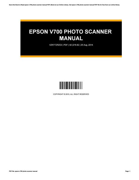 Epson v700 photo scanner manual by BeverlyWestlund1490 - Issuu