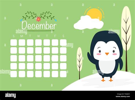 cute animals calendar Stock Vector Image & Art - Alamy