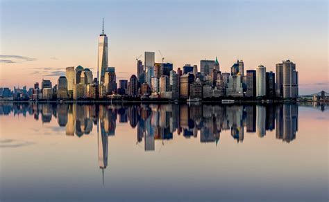 Manhattan skyline from Staten Island Ferry, USA