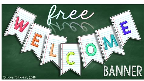 Printable Welcome Banner