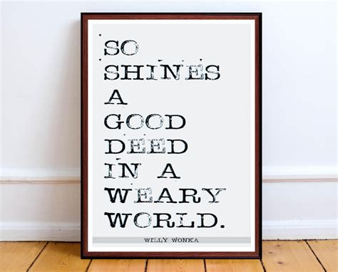 Willy Wonka Roald Dahl Quote Art Print Unique Literary - Etsy