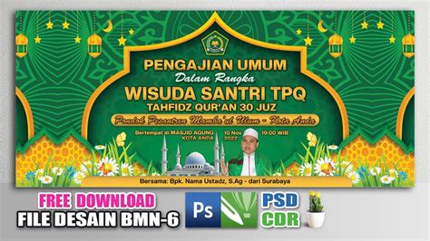 Contoh Banner Pengajian Umum Dalam Rangka Maulid Nabi Muhammad Saw Design Banner Pamflete ...