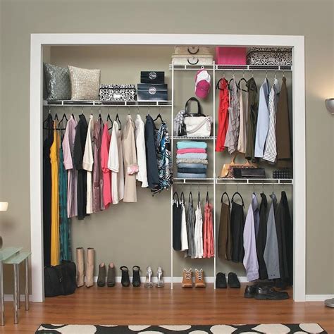 ClosetMaid Shelftrack 48-ft to 55-ft x 96-in White Wire Closet Kit in the Wire Closet Systems ...