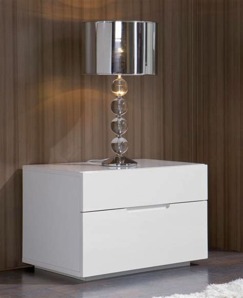 modern nightstands white