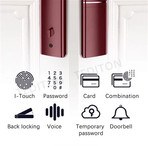 Fingerprint Door lock, Waterproof Electronic Door Lock Intelligent Biometric Door Lock Smart ...