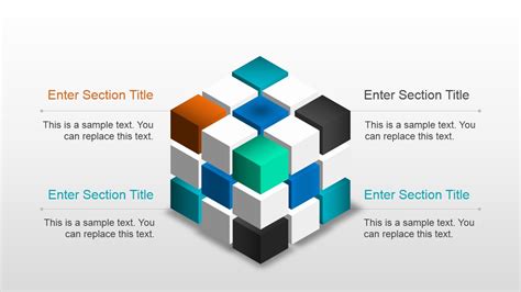 Colorful 3D Diagrams PowerPoint Template - SlideModel