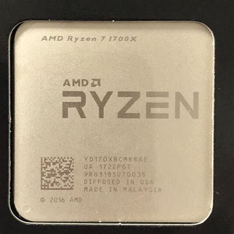 AMD Ryzen 7 1700X R7 1700X CPU Processor 8Core 16Threads AM4 3.4GHz TDP 95W 20MB Cache 14nm DDR4 ...