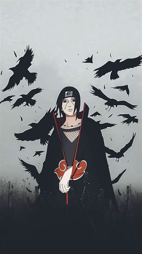 Itachi Uchiha Grey Crows 4K Vertical Wallpaper Itachi Mangekyou Sharingan, Itachi Akatsuki ...