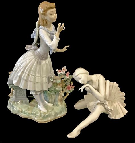 Lot - (2pc) Lladro Porcelain Figurines, Ballerina