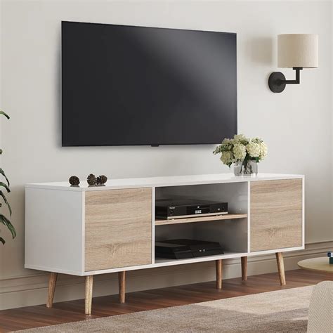 WAMPAT Mid Century Modern TV Stand for TVs up to 60 Philippines | Ubuy