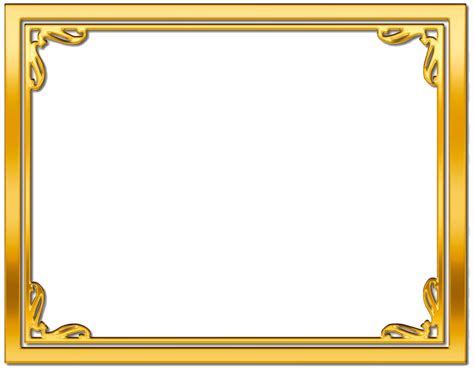 Elegant Gold Frame with Decorative Border Design Free HD PNG | PNG All