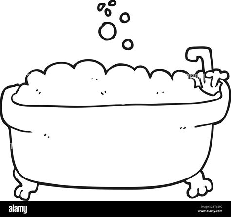 freehand drawn black and white cartoon bathtub Stock Vector Image & Art - Alamy