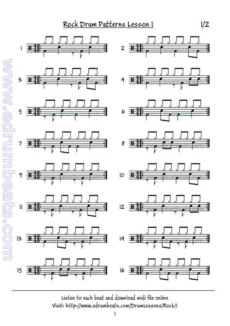 Basic Rock Drum Patterns