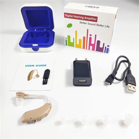 Mini Rechargeable Hearing Aid Digital Hearing Aids Adjustable Tone Sound Amplifier Portable Deaf ...