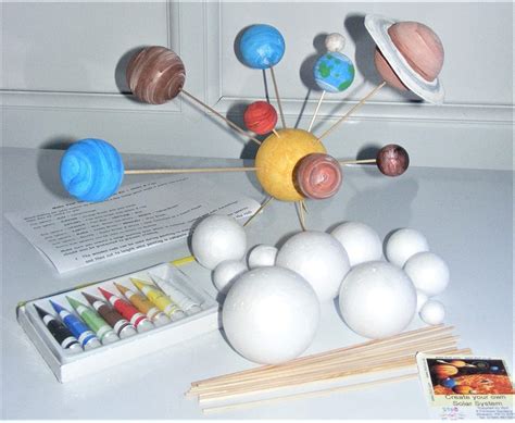 Make Your Own Solar System Model Kit ~ 12 Mixed Sized Polystyrene Spheres / Balls 2cm to 7cm ...