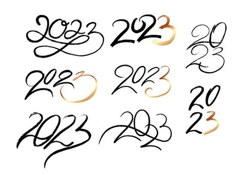 Premium Vector | 2023 calligraphy lettering