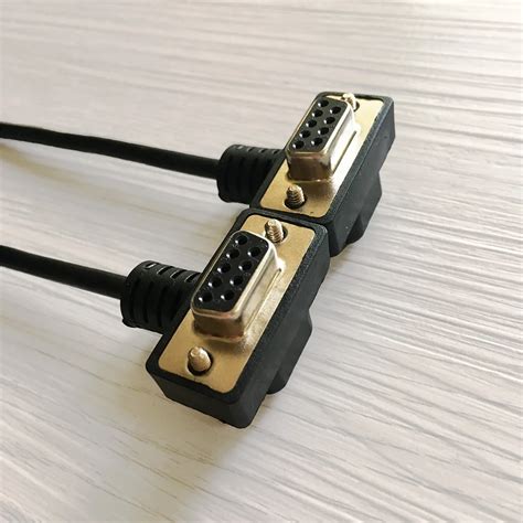 D-sub 9 Pin Cable Db9 Female To Female 90 Degrees Right Angle Serial Cables For Computer - Buy D ...