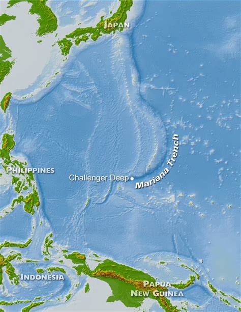 Mariana Trench Map • mappery