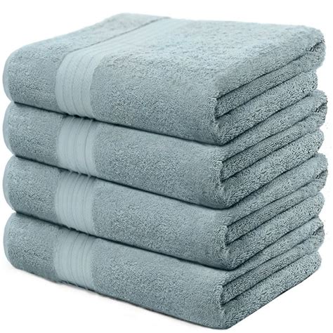 4-Piece Bath Towels Set for Bathroom, Spa & Hotel Quality | 100% Cotton Turkish Towels ...