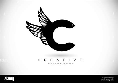 C Letter Logo with Wings. Creative Wing Letter C Logo icon Design Vector Illustration Stock ...