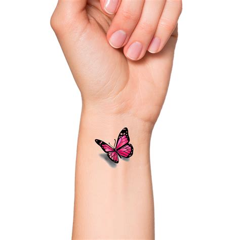 3D Butterfly Temporary Tattoo / Temporary Tattoo Pink - Etsy Australia