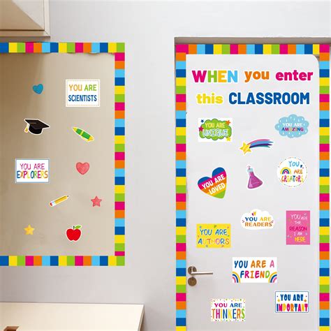 Buy Colorful Rainbow Classroom Bulletin Board Decoration Set Wall Door Decor Colorful Classroom ...