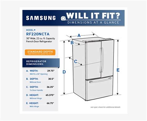 French Door Refrigerator Refrigerators - French Door Refrigerator Dimensions Transparent PNG ...