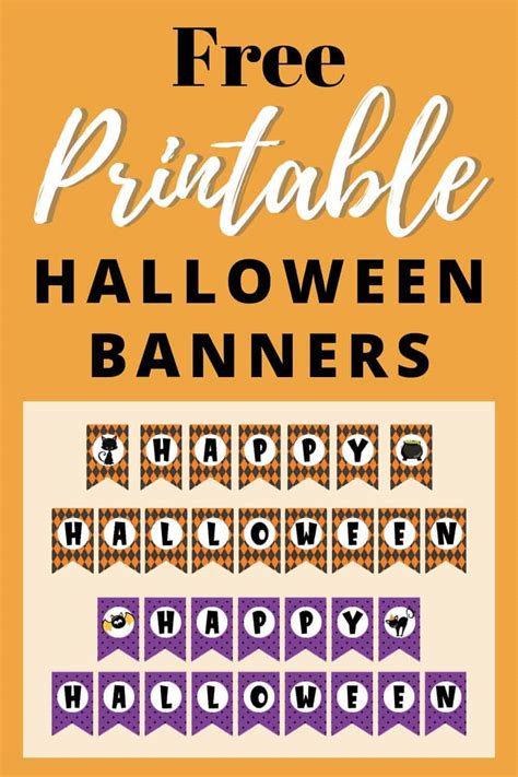 Free Printable Halloween Banner - The Artisan Life