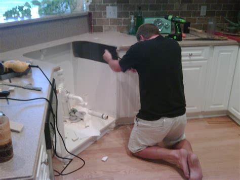 Paka's Collection: Farmhouse Sink Installation With countertop & cabinets already in place...