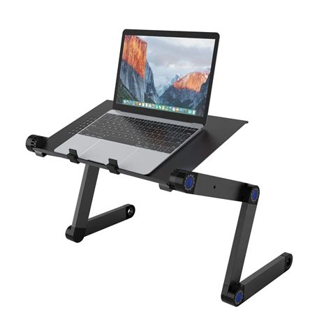 SLYPNOS Portable Adjustable Aluminum Laptop Desk/Stand/Table Vented Mount-Notebook-Macbook-Light ...