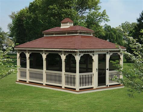 Vinyl Double Roof Rectangle Gazebos | Gazebos by Style | GazeboCreations.com