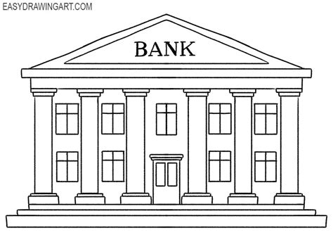 How to Draw a Bank - Easy Drawing Art