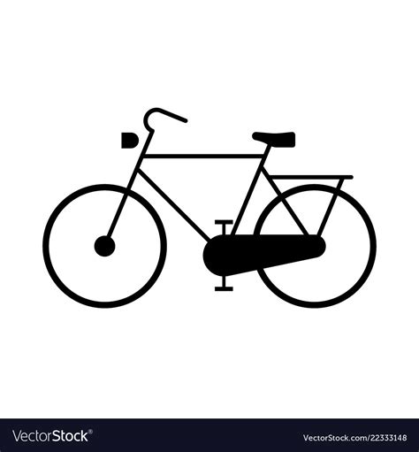 Old bicycle silhouette Royalty Free Vector Image