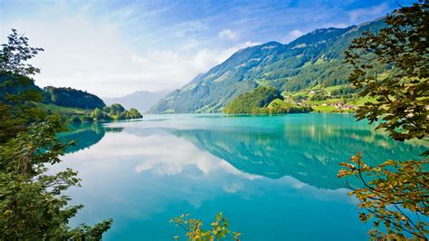 Lake With Reflection Of Mountain And Clouds 4K HD Nature Wallpapers | HD Wallpapers | ID #58151