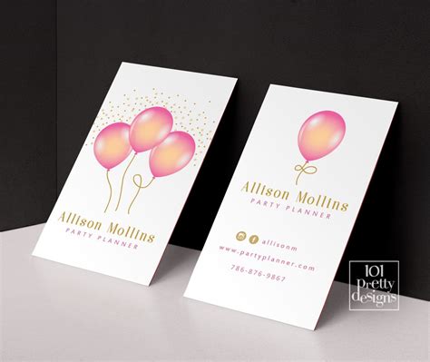 Balloon Business Cards Templates Free - Printable Word Searches