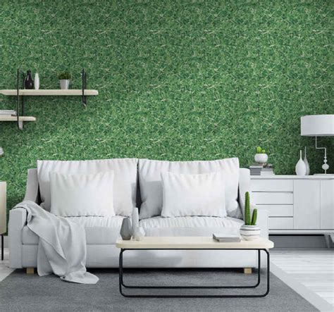 Living room grass texture Living Room wallpaper - TenStickers