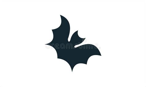 Bat Icon. Bat Black Silhouette With Wings Isolated White Background. Stock Vector - Illustration ...