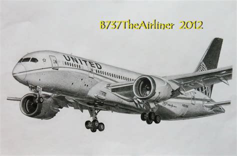 United Airlines Boeing 787 - Realistic Drawing by A320TheAirliner on DeviantArt