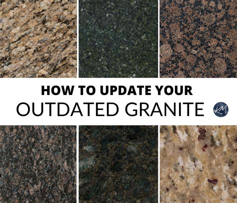 Ideas to update outdated old granite countertops. Kylie M Interiors. Paint colour, backsplash ...